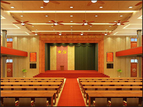 Thiết kế phòng hội trường 400 chỗ theo hướng truyền thống Thiết kế phòng hội trường 400 chỗ theo hướng truyền thống